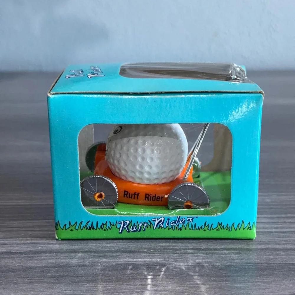 Vintage 1987 Nikry Ruff Rider Golf Ball Lawnmower Novelty Toy with Box Gift